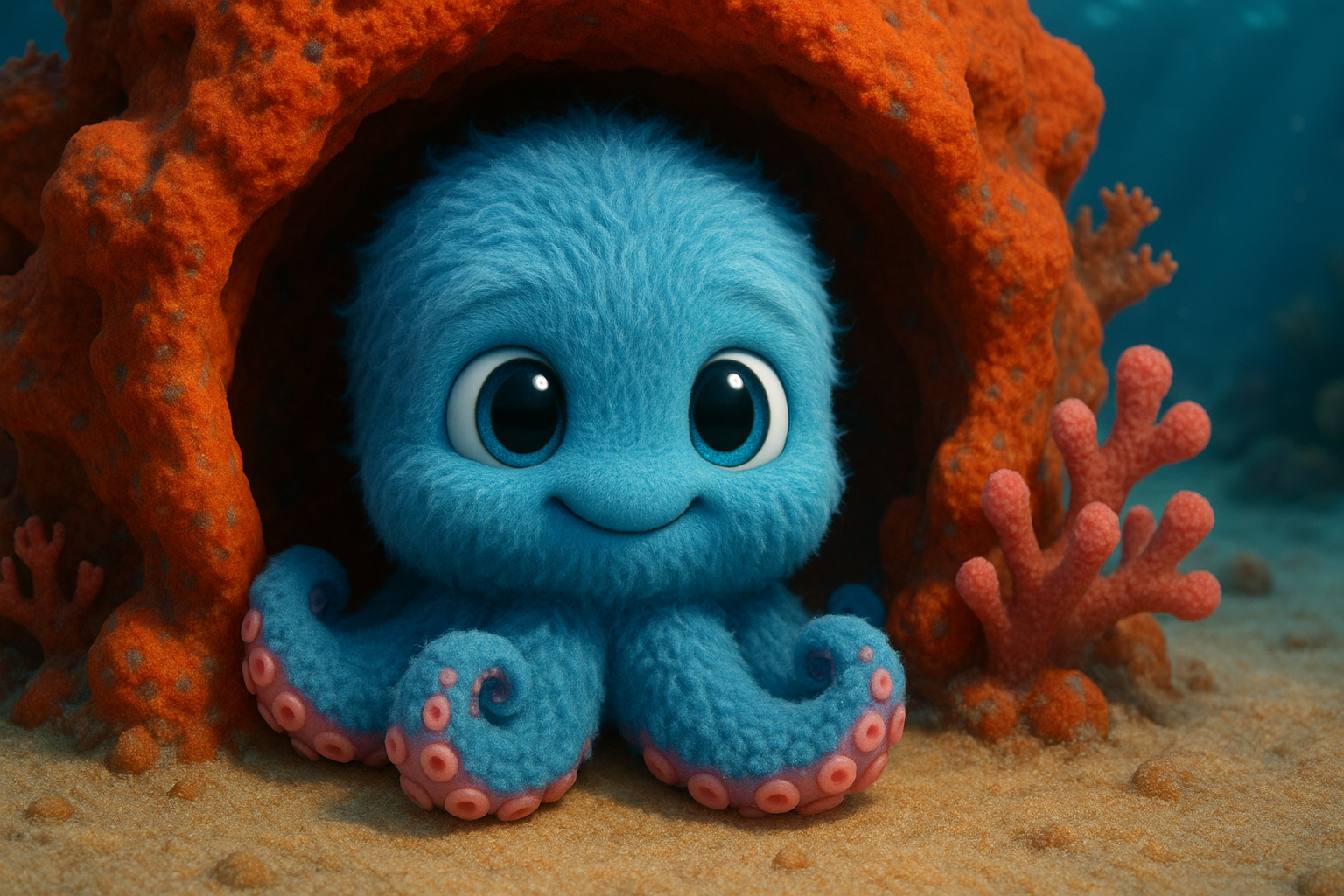Multi-style AI art of Blueberrinni Octopussini by the Italian Brainrot Generator.